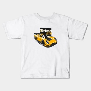 Yellow Ultima GTR Racing Kids T-Shirt